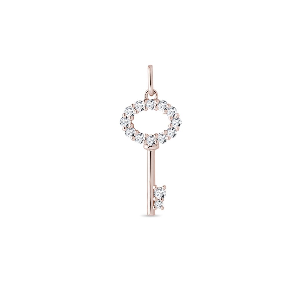 Schlüsselanhänger aus Roségold mit Diamanten SCHLÜSSELANHÄNGER AUS ROSÉGOLD MIT DIAMANTEN - ANHÄNGER - KETTEN