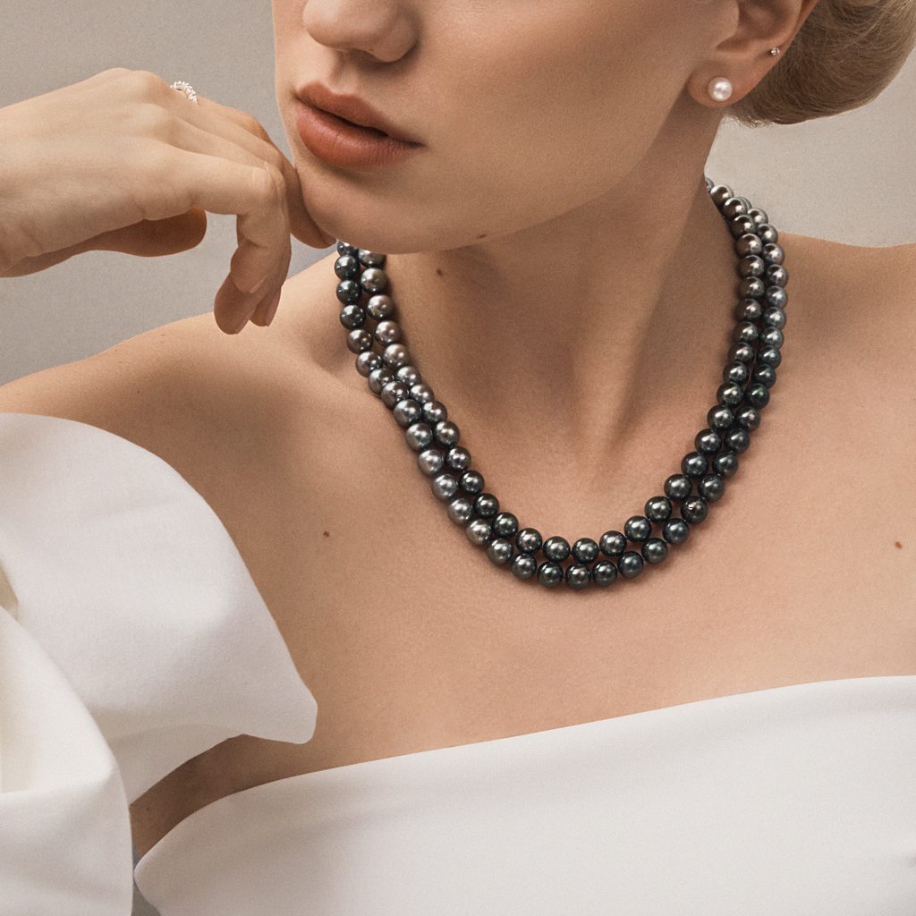 NÁHRDELNÍK OMBRÉ Z TAHITSKÝCH PERÁL - PERLOVÉ NÁHRDELNÍKY - PERLY