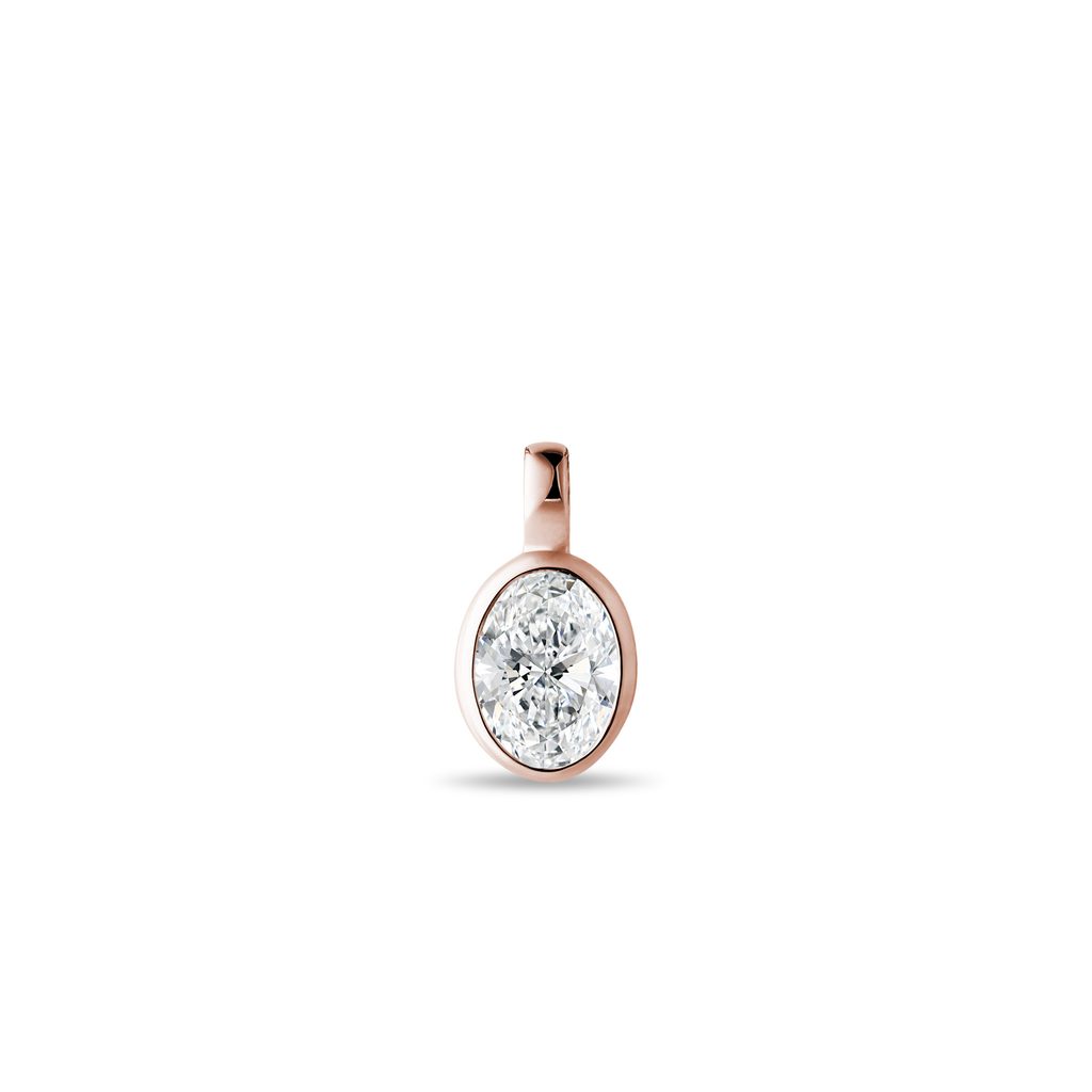 Anhänger mit 0,69 ct ovalem Labordiamant in Roségold ANHÄNGER MIT 0,69 CT OVALEM LABORDIAMANT IN ROSÉGOLD - MAGNETISCHE HALSKETTEN - KETTEN