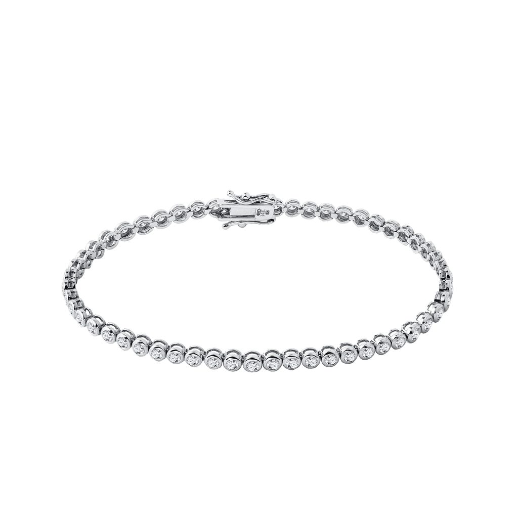 Tennisarmband mit Labordiamanten in Weißgold TENNISARMBAND MIT LABORDIAMANTEN IN WEISSGOLD - TENNISARMBÄNDER - ARMBÄNDER