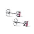 PINK TOURMALINE STUD EARRINGS IN WHITE GOLD - TOURMALINE EARRINGS - EARRINGS