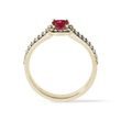 LUXURY RUBY AND DIAMOND RING ​​IN YELLOW GOLD - RUBY RINGS - RINGS