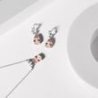 WHITE GOLD EARRINGS WITH BRILLIANTS AND MORGANITES - MORGANITE EARRINGS - EARRINGS