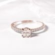 DIAMOND RING WITH MORGANITE IN ROSE GOLD - MORGANITE RINGS - RINGS