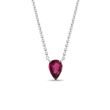 RUBELLITE NECKLACE IN WHITE GOLD - TOURMALINE NECKLACES - NECKLACES