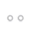 BOUCLES D'OREILLES EN OR BLANC 14 CT AVEC DIAMANTS - PUCES D'OREILLES EN DIAMANT - BOUCLES D'OREILLES