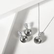 TAHITIAN PEARL AND DIAMOND JEWELRY SET IN WHITE GOLD - JEWELRY SETS - FINE JEWELRY