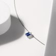 SAPPHIRE AND DIAMOND NECKLACE IN WHITE GOLD - SAPPHIRE NECKLACES - NECKLACES