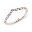 BAGUE CHEVRON EN OR ROSE AVEC DIAMANTS - ALLIANCES DE MARIAGE FEMMES - ALLIANCES DE MARIAGE