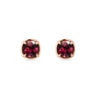 BOUCLES D'OREILLES EN OR ROSE AVEC RHODOLITES - BOUCLES D'OREILLES AVEC GEMMES - BOUCLES D'OREILLES