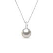 WHITE GOLD PENDANT WITH AKOYA PEARL - PEARL PENDANTS - PEARL JEWELRY