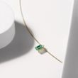 EMERALD AND DIAMOND NECKLACE IN YELLOW GOLD - EMERALD NECKLACES - NECKLACES