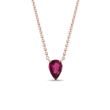 RUBELLITE NECKLACE IN ROSE GOLD - TOURMALINE NECKLACES - NECKLACES