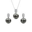 TAHITIAN PEARL AND DIAMOND JEWELRY SET IN WHITE GOLD - JEWELRY SETS - FINE JEWELRY