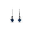 BOUCLES D'OREILLES POUR ENFANTS EN OR BLANC AVEC SAPHIRS - BOUCLES D'OREILLES POUR ENFANTS - BOUCLES D'OREILLES