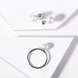 6 MM FRESHWATER PEARL RING IN WHITE GOLD - PEARL RINGS - PEARL JEWELRY