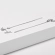 DIAMOND CHAIN BAR EARRINGS IN WHITE GOLD - DIAMOND EARRINGS - EARRINGS