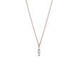 COLLIER MINIMALISTE AVEC OR ROSE AVEC DIAMANT TAILLE MARQUISE - COLLIERS AVEC DIAMANTS - COLLIERS