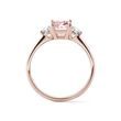 EMERALD CUT MORGANITE AND DIAMOND RING IN ROSE GOLD - MORGANITE RINGS - RINGS