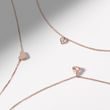 DIAMOND NECKLACE WITH HEART IN ROSE GOLD - DIAMOND NECKLACES - NECKLACES