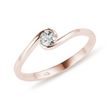 ASYMMETRICAL DIAMOND RING IN ROSE GOLD - DIAMOND ENGAGEMENT RINGS - ENGAGEMENT RINGS