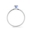 BAGUE EN OR BLANC 14 CT AVEC TANZANITE - BAGUES EN TANZANITE - BAGUES