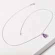 AMETHYST AND DIAMOND NECKLACE IN WHITE GOLD - AMETHYST NECKLACES - NECKLACES