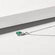 EMERALD AND DIAMOND WHITE GOLD NECKLACE - EMERALD NECKLACES - NECKLACES