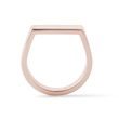 LARGE ANNEAU D'AURICULAIRE DE SURFACE PLATE EN OR ROSE - BAGUES EN OR ROSE - BAGUES