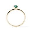 EMERALD RING IN YELLOW GOLD - EMERALD RINGS - RINGS