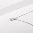 WHITE GOLD PENDANT WITH AQUAMARINE - AQUAMARINE NECKLACES - NECKLACES