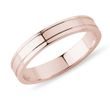 MEN'S WEDDING RING IN ROSE GOLD WITH ENGRAVED LINES - RINGS FOR HIM - WEDDING RINGS