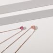 NECKLACE WITH PINK TOURMALINE IN ROSE GOLD - TOURMALINE NECKLACES - NECKLACES