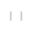 BOUCLES D'OREILLES BARRETTES DE DIAMANT EN OR ROSE - BOUCLES D'OREILLES EN DIAMANT - BOUCLES D'OREILLES