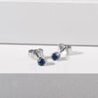 SAPPHIRE STUDS IN WHITE GOLD - SAPPHIRE EARRINGS - EARRINGS