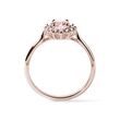 MORGANITE RING WITH BRILLIANTS IN ROSE GOLD - MORGANITE RINGS - RINGS