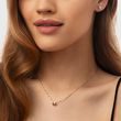 DIAMOND SHAMROCK NECKLACE IN ROSE GOLD - DIAMOND NECKLACES - NECKLACES
