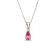 TOURMALINE NECKLACE IN ROSE GOLD - TOURMALINE NECKLACES - NECKLACES