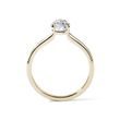 GOLD RING WITH 1,0CT LAB GROWN DIAMOND DROP - DIAMOND ENGAGEMENT RINGS - ENGAGEMENT RINGS