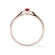 RUBY AND DIAMOND RING IN ROSE GOLD - RUBY RINGS - RINGS
