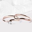 MODERN DIAMOND ENGAGEMENT SET IN ROSE GOLD - ENGAGEMENT AND WEDDING MATCHING SETS - ENGAGEMENT RINGS