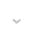 WHITE GOLD DIAMOND V SINGLE EARRING - DIAMOND EARRINGS - EARRINGS