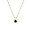 BLACK DIAMOND YELLOW GOLD PENDANT - DIAMOND NECKLACES - NECKLACES