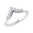 DIAMOND CHEVRON RING IN WHITE GOLD - WOMEN'S WEDDING RINGS - WEDDING RINGS