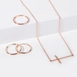 CROSS NECKLACE IN ROSE GOLD - ROSE GOLD NECKLACES - NECKLACES