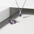 WHITE GOLD NECKLACE WITH AMETHYST - AMETHYST NECKLACES - NECKLACES
