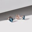 HEART-SHAPED TOPAZ EARRINGS IN ROSE GOLD - TOPAZ EARRINGS - EARRINGS