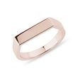 WIDE ROSE GOLD FLAT TOP PINKY RING - ROSE GOLD RINGS - RINGS