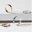 MEN'S WEDDING RING IN ROSE GOLD WITH ENGRAVED LINES - RINGS FOR HIM - WEDDING RINGS