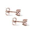 MORGANITE STUD EARRINGS IN ROSE GOLD - MORGANITE EARRINGS - EARRINGS